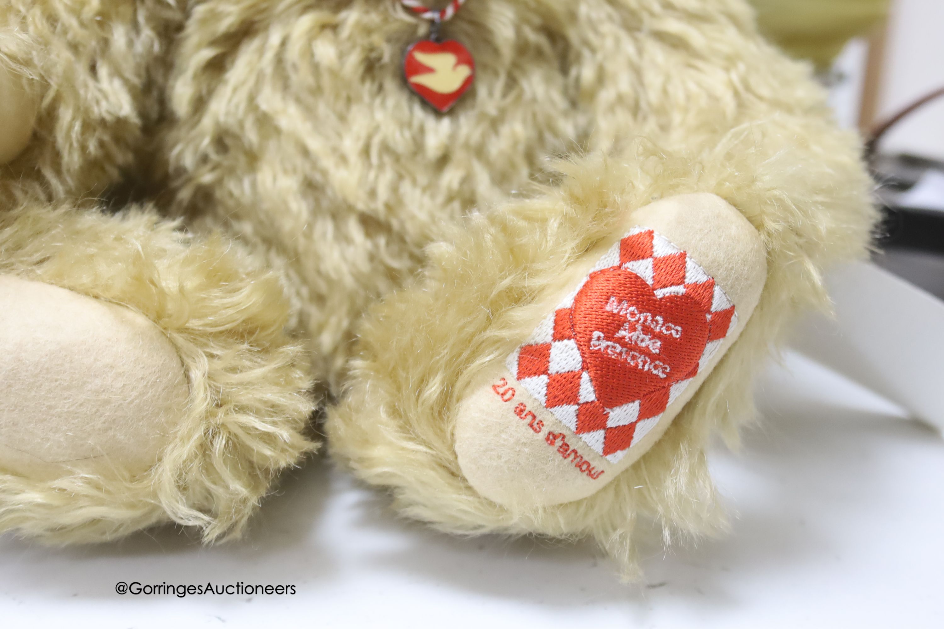 A Steiff limited edition Monaco bear with limited edition for Hamleys